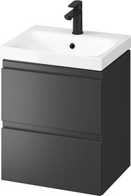 Cersanit Moduo SET, függesztett szekrény 50x40x62 cm + mosogató 50 cm, antracit matt, S801-485-DSM