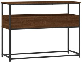 barna tölgyszínű szerelt fa tálalóasztal 100x40x75 cm