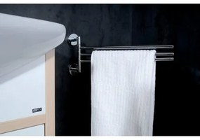 SAPHO XR407 X-Round hármas törülközőtartó,forgatható, 45 cm, ezüst