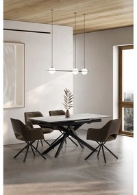 Zöld kárpitozott karfás étkezőfotel szett 2 db-os Mariel – Marckeric