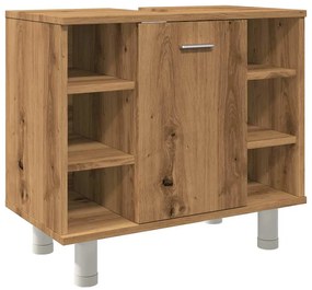 Fürdőszobai szekrény kézműves tölgy 60x32x53,5 cm műszaki fa