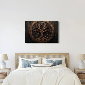 Kép – Fából készült életfa (90x60 cm)