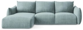 Kék kinyitható sarokkanapé (bal oldali-heverő résszel) Leila – Makamii