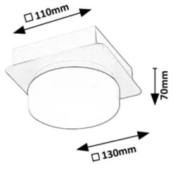 Rabalux 75001 - LED Mennyezeti fürdőszobai lámpa ATTICHUS LED/5W/230V IP44 4000K