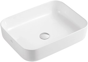 Invena Florina mosdótál 51x40 cm négyszögletes mosdótálak fehér CE-40-001