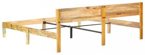 tömör újrahasznosított fa ágykeret 200 x 200 cm