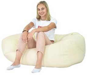 EMI Körte alakú bézs műbőr babzsákfotel