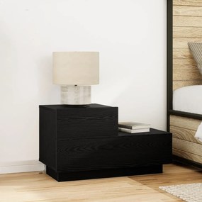 éjjeli szekrény LED világítással fekete tölgy 70 x 36 x 40.5 cm