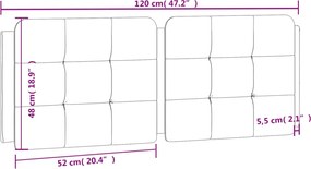 fekete műbőr fejtámla párna Zadar 120 cm