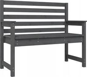 Kerti Pad, szürke, 109x48x91,5 cm, tömör fenyőfa