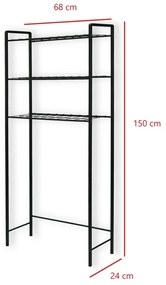 Nigel Black mosógép  feletti polcállvány