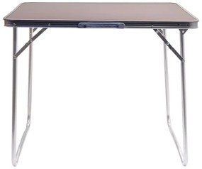 Összecsukható kempingasztal barna/króm