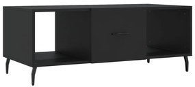Fekete szerelt fa dohányzóasztal 102 x 50 x 40 cm