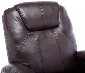 barna hintázó műbőr masszázsfotel