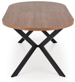 Peroni bővíthető étkezőasztal dió / fekete 100-250 cm