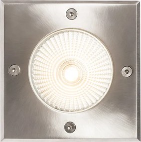 RENDL RIZZ SQ 125 rozsdamentes acél 230V LED 7W 41° IP67 3000K