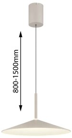 Globo 15635SA - LAMPONE LED függeszték kábelen LED/18W/230V 4000K krémszínű