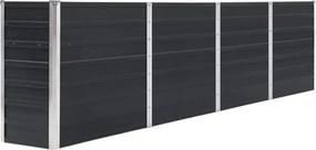 vidaXL antracitszürke horganyzott acél kerti magaságyás 320x40x77 cm