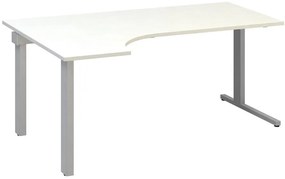 ProOffice C ergonomikus asztal 180 x 120 cm, bal, fehér