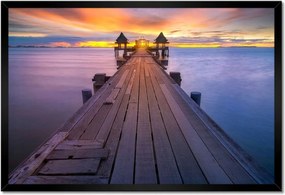 Poszterek keretben 60x40 Híd naplementekor