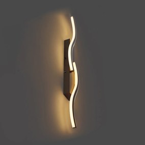 Design fali lámpa sötét bronz 3-fokozatú fényerőszabályozással 2-lámpás - Bummy