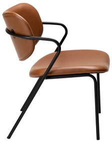 Konyakbarna bőrutánzat fotel Zed – DAN-FORM Denmark