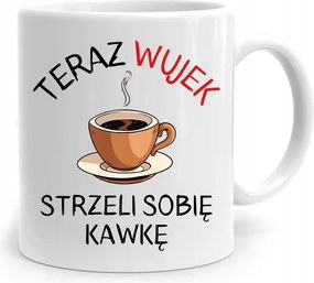 Bögre Ajándék Bácsinak Most A Bácsi Lő Egy Kávét fényképes nyomtatással