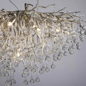 Paul Neuhaus 2192-55 - Csillár zsinóron ICICLE 10xG9/40W/230V 50x100 cm króm