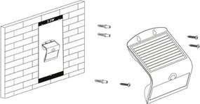 Eglo 98757 -LED napelemes lámpa érzékelővel LAMOZZO LED/3,2W/3,7V 2000 mAh IP54