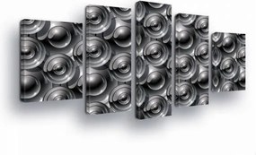 Vászonkép 170x100 Absztrakt geometria kör gömb 3D hatás modern poliptichon