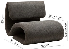 Dubna sötétszürke fotel - DAN-FORM Denmark