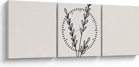 Kép - rét virág N⁰2 (órával) (90x30 cm)
