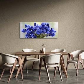 Kék virágos csokor képe (120x50 cm)