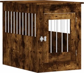 vidaXL füstös tölgy színű szerelt fa kutyaketrec 55 x 80 x 68 cm