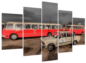 Veterán autók képe (150x105 cm)