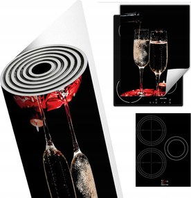 Tűzhelyvédő Szőnyeg Asztali Dekoráció 40x52 fekete piros bordó