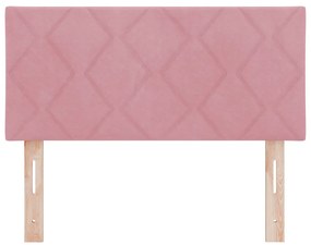 Fejtámla Gyémánt Blokk Design Rózsaszín 100 cm Bársony