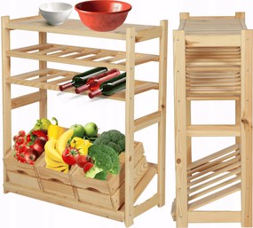 Dobozos állvány bortartó állvány fa kamra 4p Eko Tömör