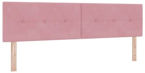 Boxspring Ágy Matrac Fészek Rózsaszín 180x200 cm Bársonyos