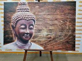 Kép Buddha szobor fa háttéren