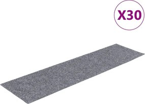 vidaXL öntapadós lépcsőszőnyegek 30 db 76 x 20 cm világosszürke téglalap alakú