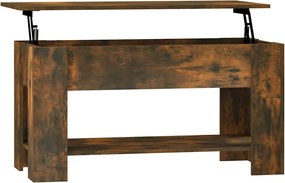 vidaXL füstös tölgy színű szerelt fa dohányzóasztal 101 x 49 x 52 cm
