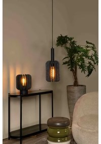 Lucide 45592/01/36 - Asztali lámpa RAFAL 1xE27/40W/230V fekete/szürke