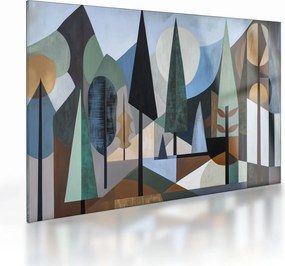 Üveg kép - Természetes geometriai absztrakció II. (70x50 cm)