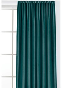 Petróleumkék bársony dimout (részleges sötétítő) függöny 265x250 cm Velto – Filumi