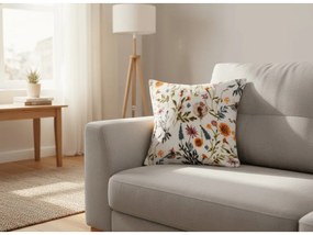 Mikroplüss párnahuzat HERBALIS 45x45 cm, krém színű