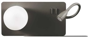 Ideal Lux - LED Fali lámpa kislámpával BOOK 1xG9/28W + LED/3W/230V fekete