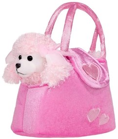 Gyermek plüss játék PlayTo kutyus táskába rózsaszín