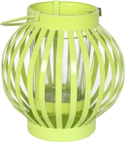 Dekoratív Fém Gyertyatartó Zöld Dekoráció Erkély Terasz