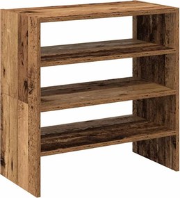 vidaXL 2 db antik fa színű cipőtartó állvány halmozható 60x30x30,5 cm